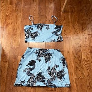 Dragon mini skirt two piece